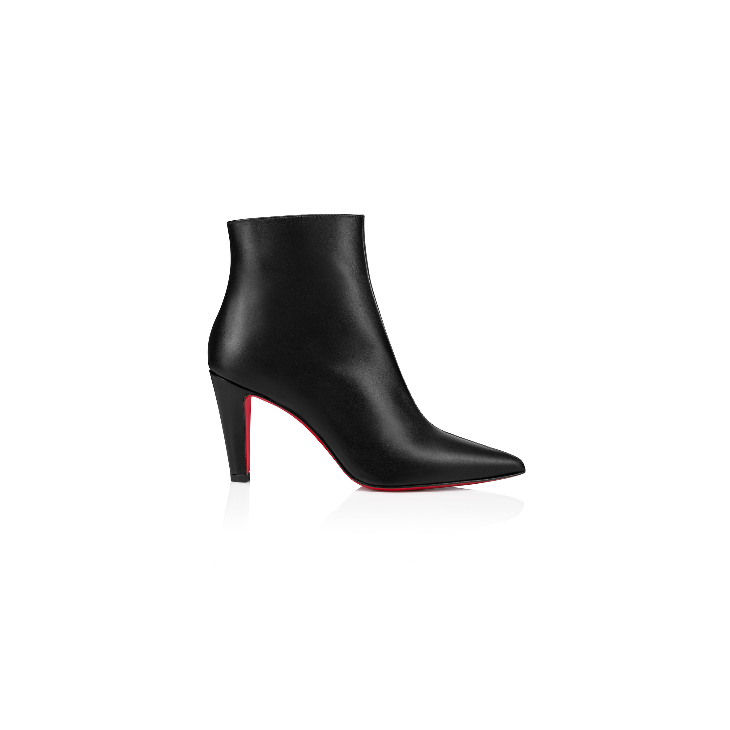 Ch**an louboutin vibella booty 85 mm low boots-calf leather-black-women 1250542bk01